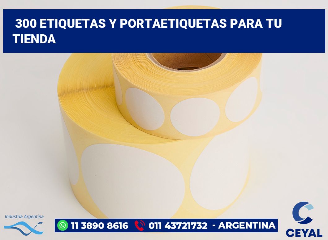 300 Etiquetas y portaetiquetas para tu tienda