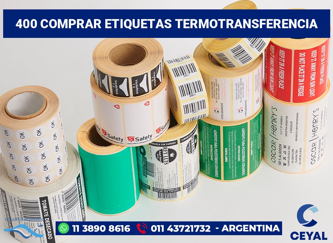 400 Comprar etiquetas termotransferencia