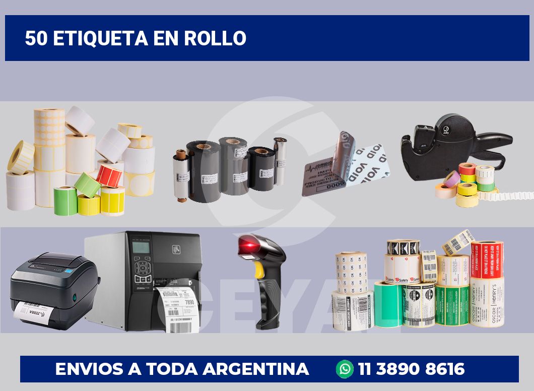 50 Etiqueta en rollo