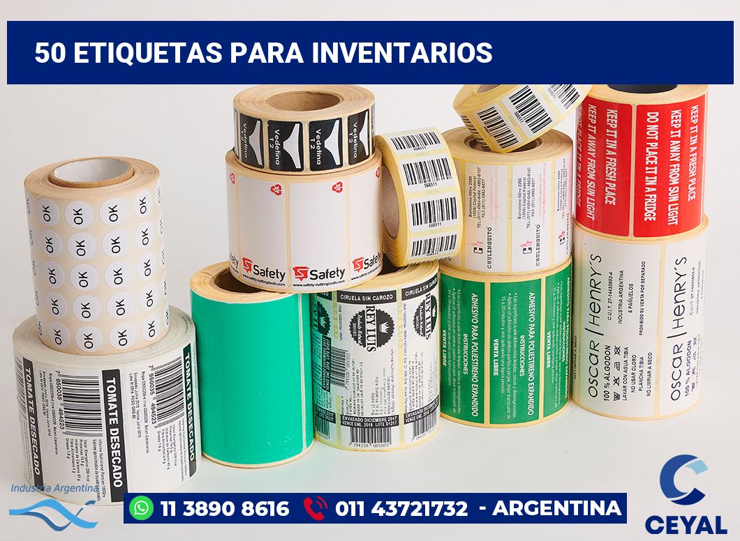 50 Etiquetas para inventarios