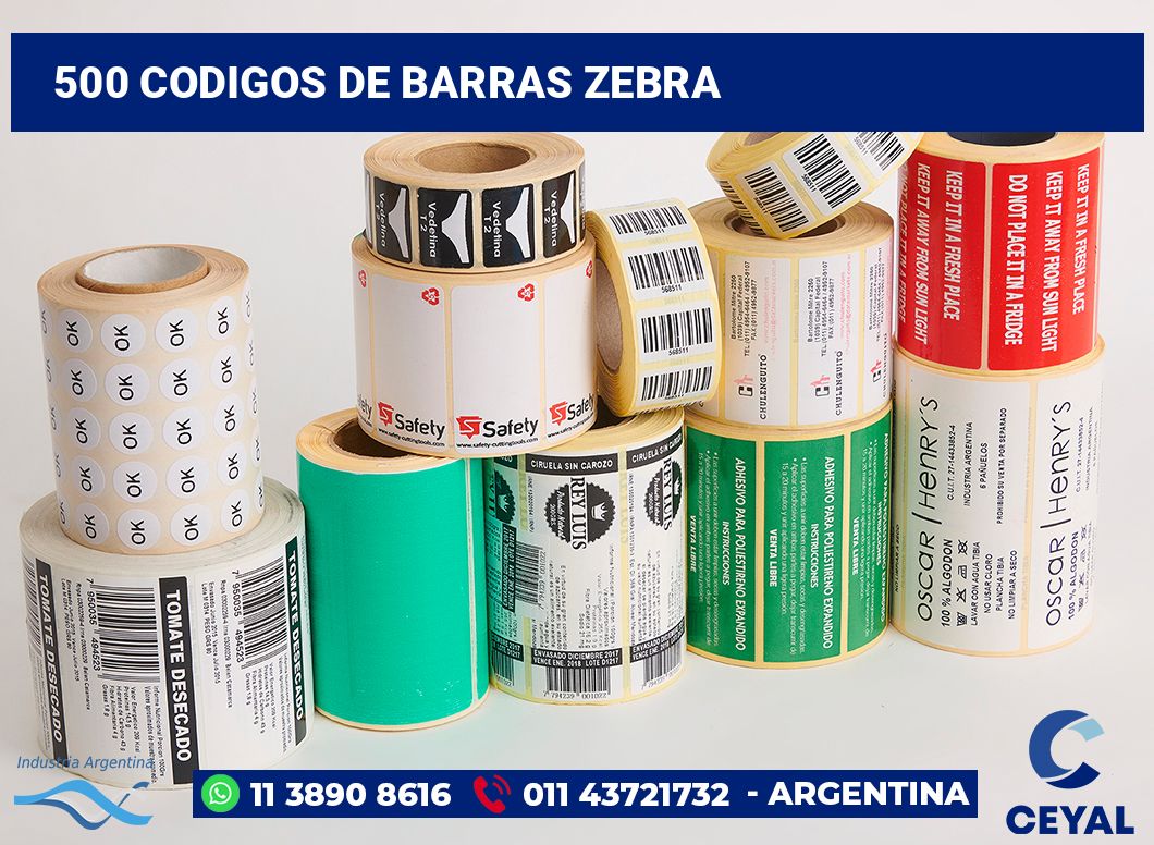 500 Codigos de barras zebra