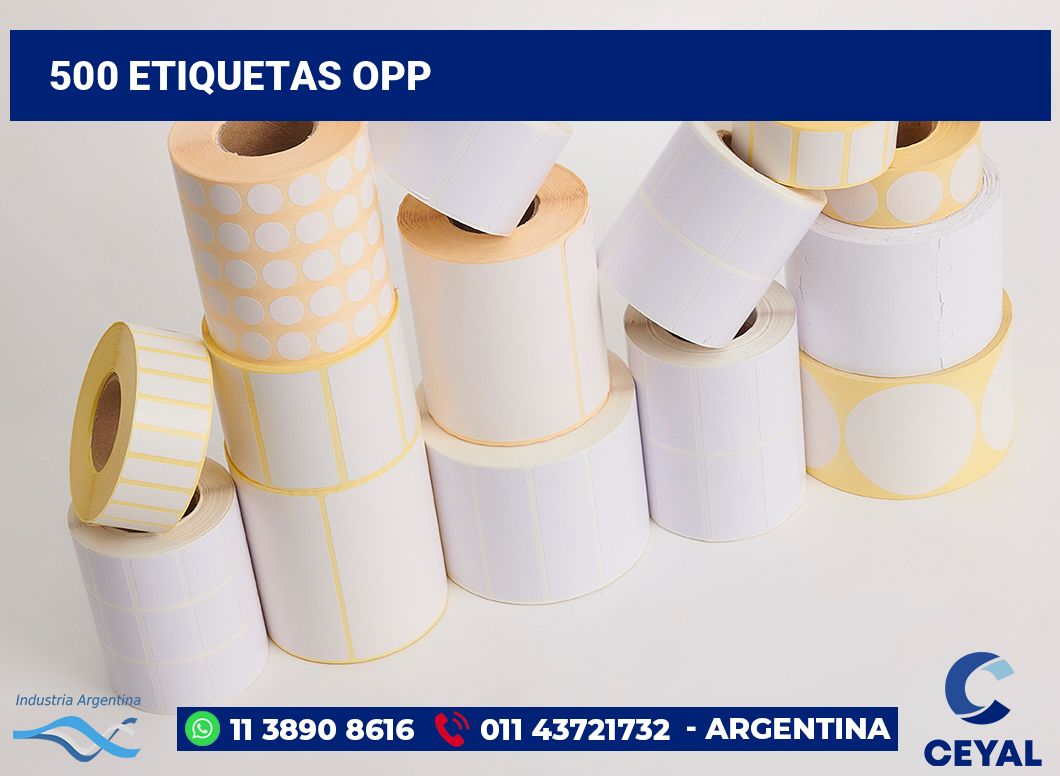 500 Etiquetas opp