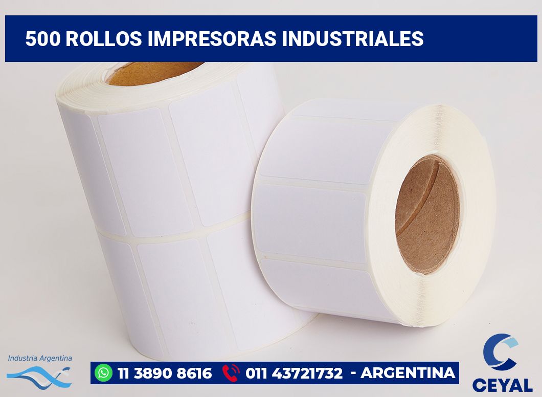 500 Rollos impresoras industriales