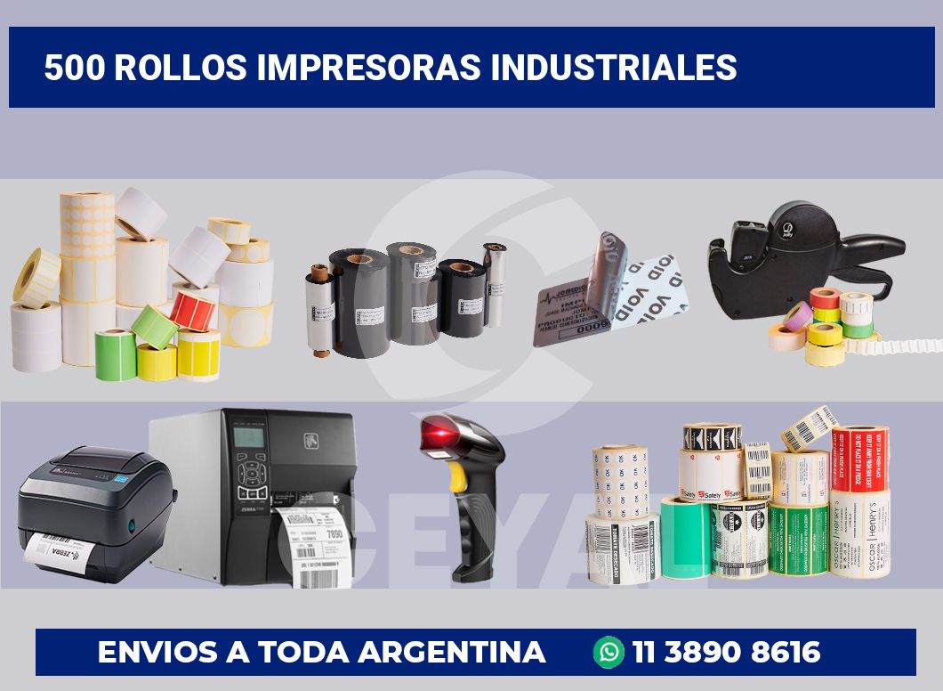 500 Rollos impresoras industriales