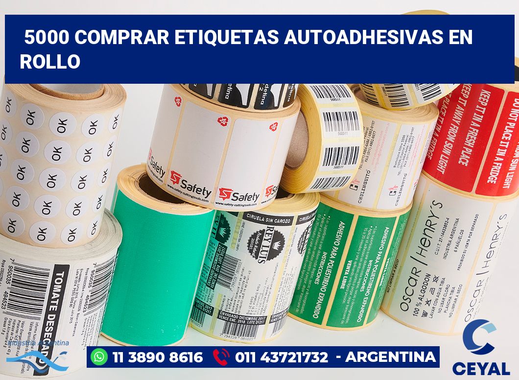 5000 Comprar etiquetas autoadhesivas en rollo
