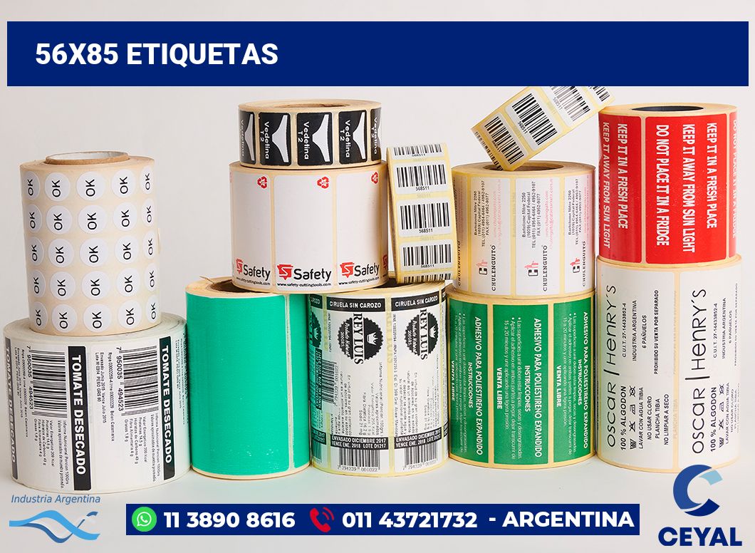 56x85 Etiquetas