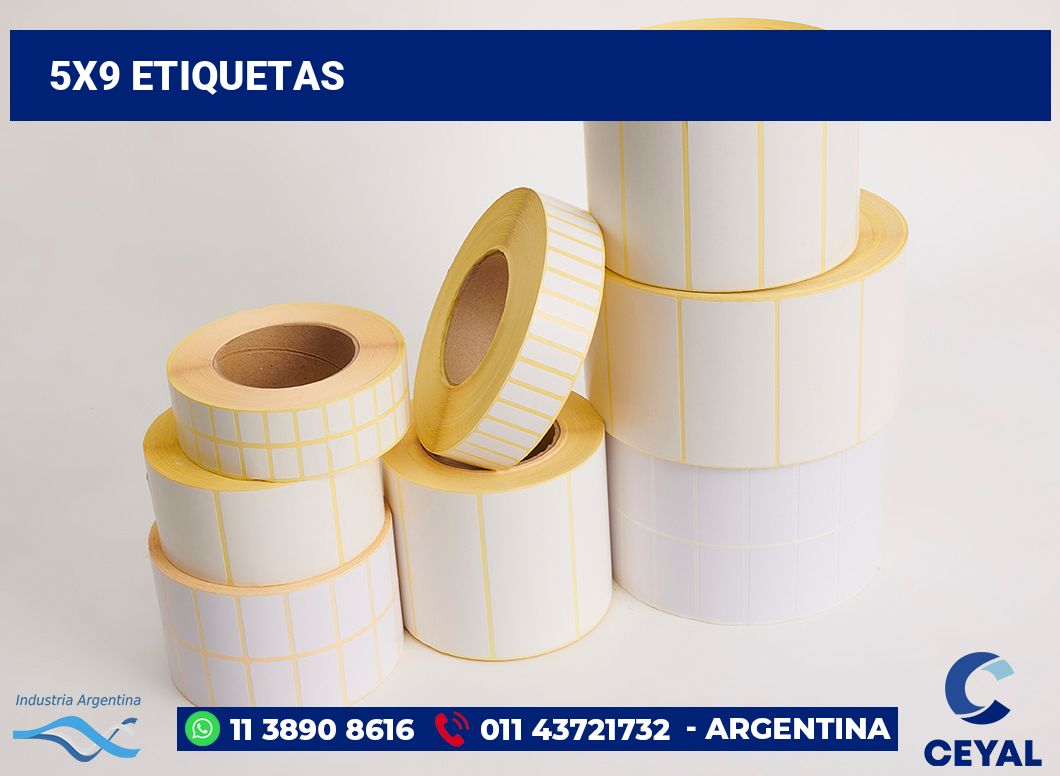 5x9 Etiquetas