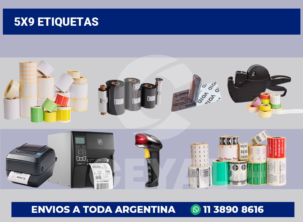 5×9 Etiquetas