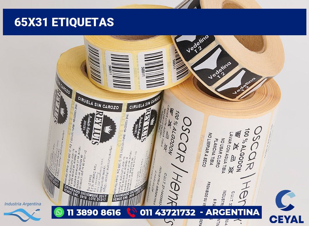 65x31 Etiquetas
