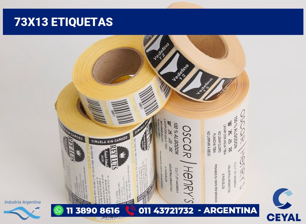 73x13 Etiquetas