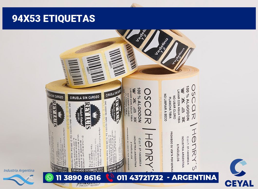 94x53 Etiquetas