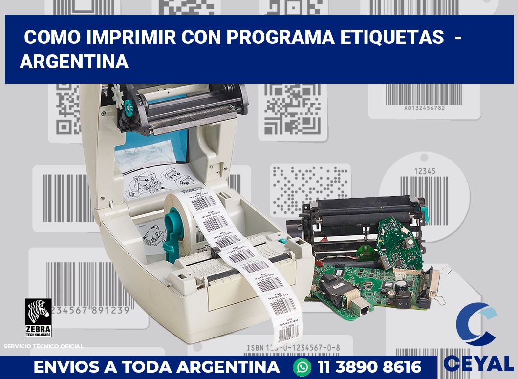 Como imprimir con programa etiquetas  - Argentina