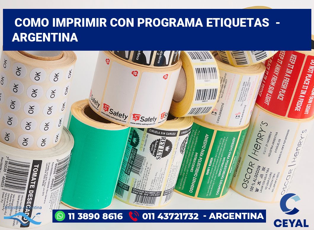 Como imprimir con programa etiquetas  - Argentina