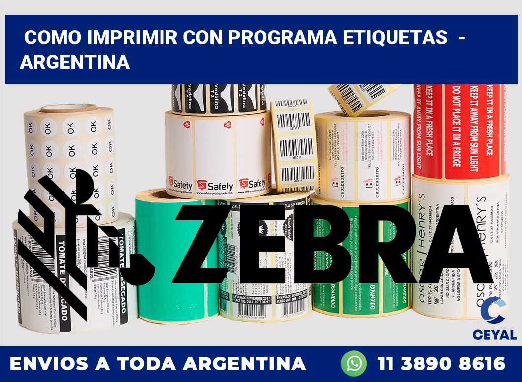 Como imprimir con programa etiquetas  – Argentina