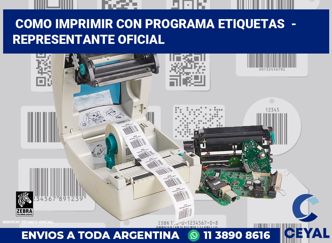 Como imprimir con programa etiquetas  - Representante oficial