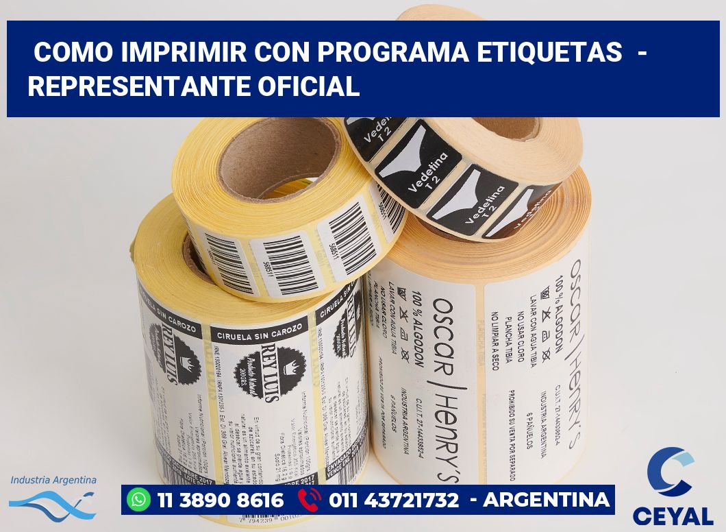 Como imprimir con programa etiquetas  - Representante oficial