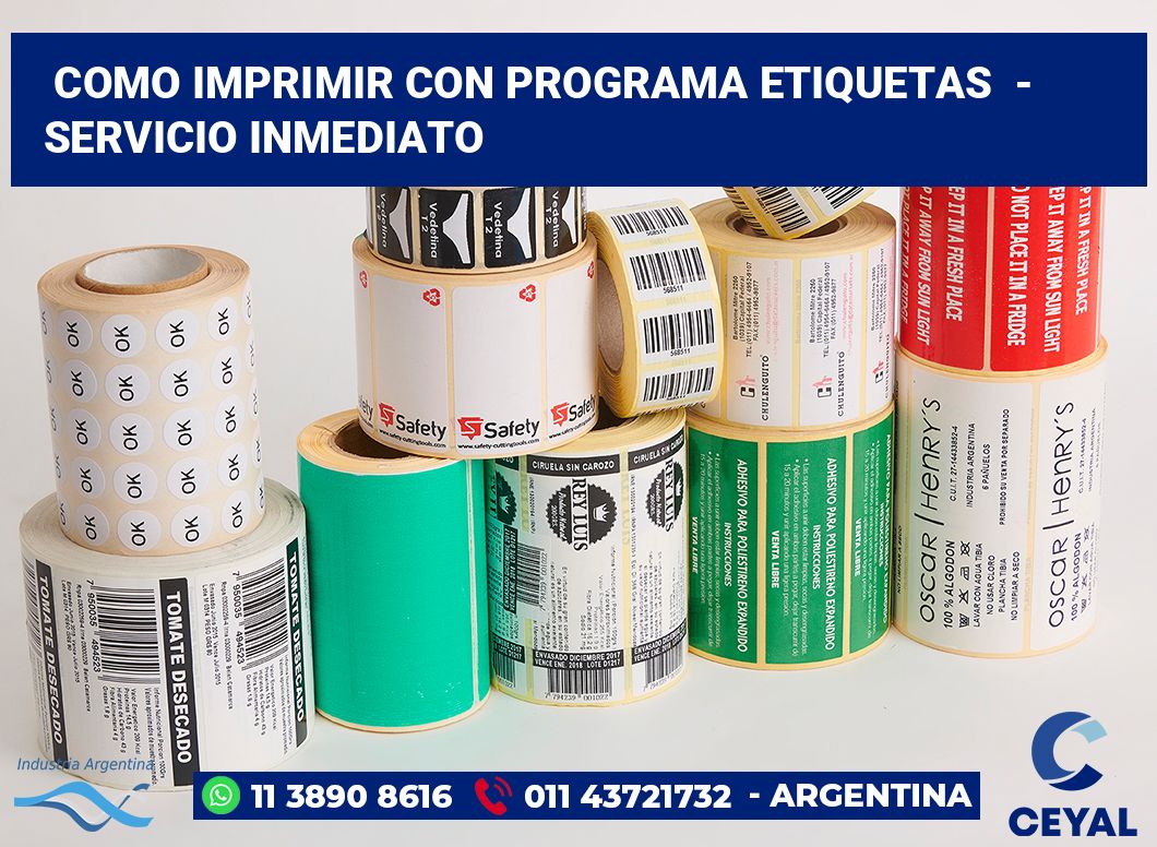 Como imprimir con programa etiquetas  - Servicio inmediato