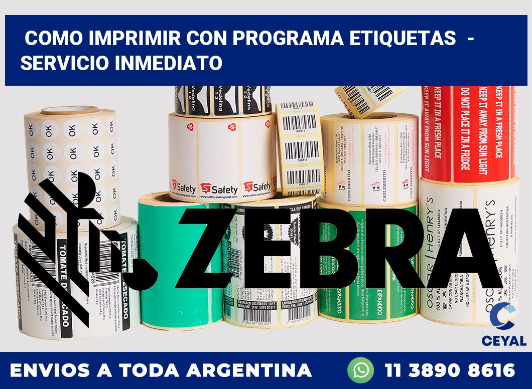 Como imprimir con programa etiquetas  – Servicio inmediato