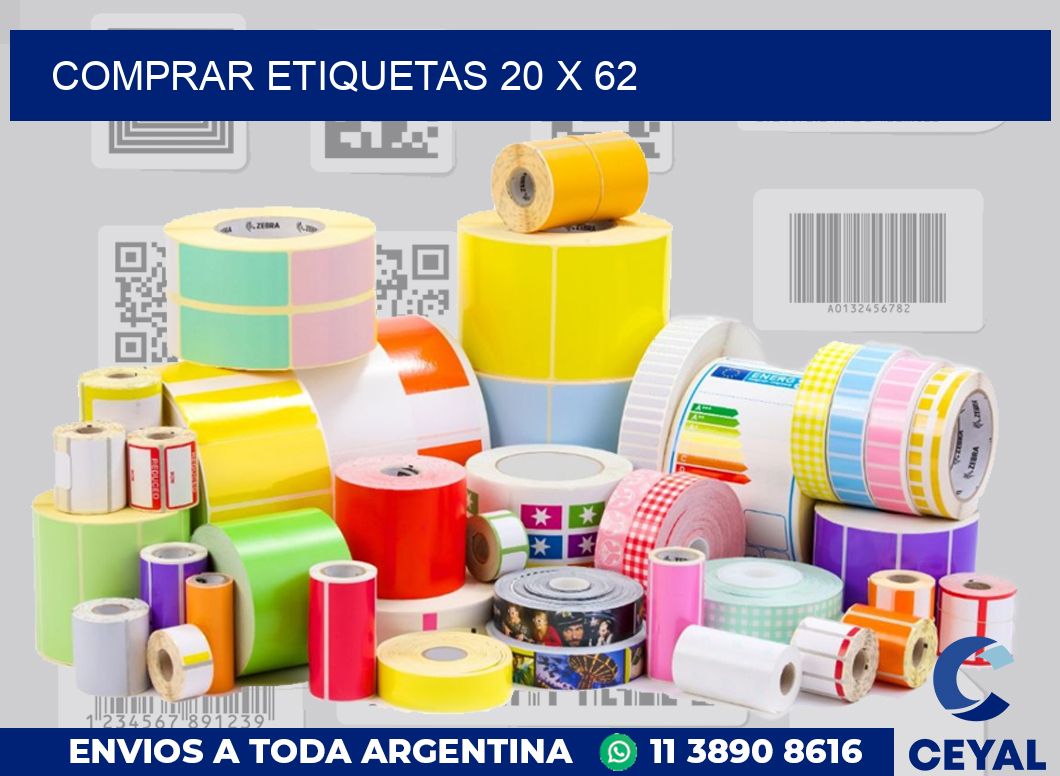 Comprar etiquetas 20 x 62