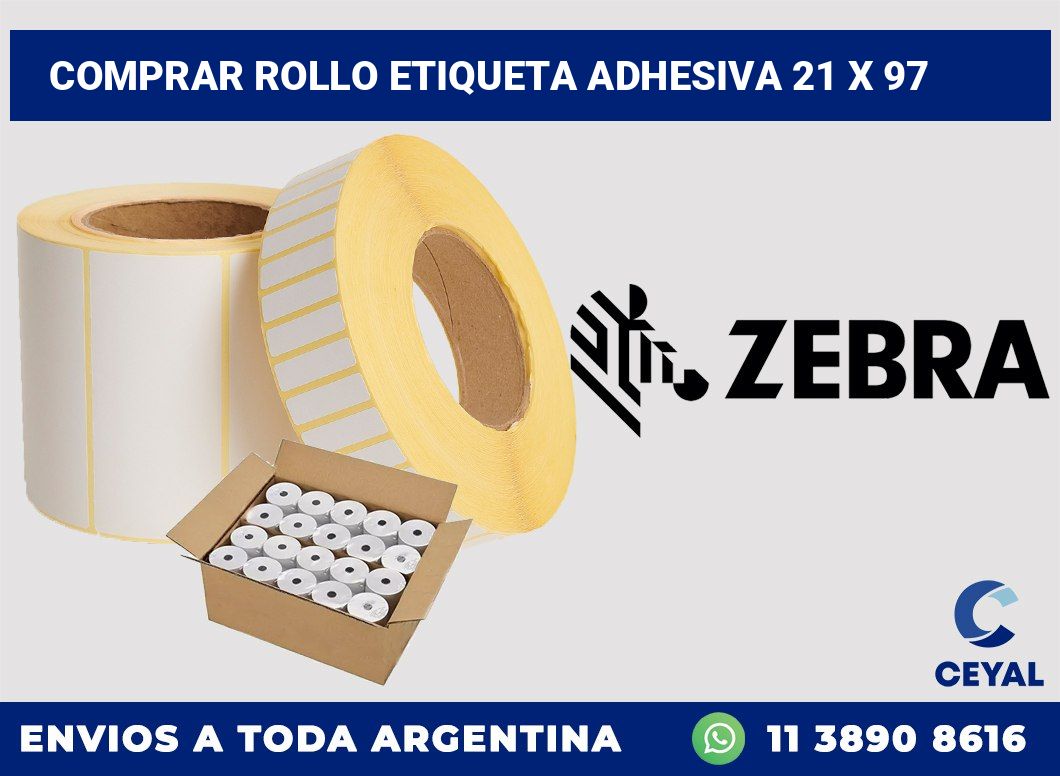 Comprar rollo etiqueta adhesiva 21 x 97