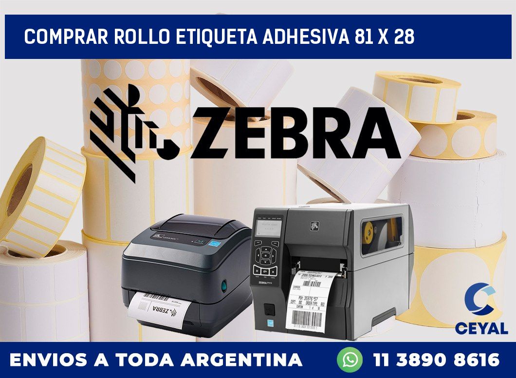 Comprar rollo etiqueta adhesiva 81 x 28