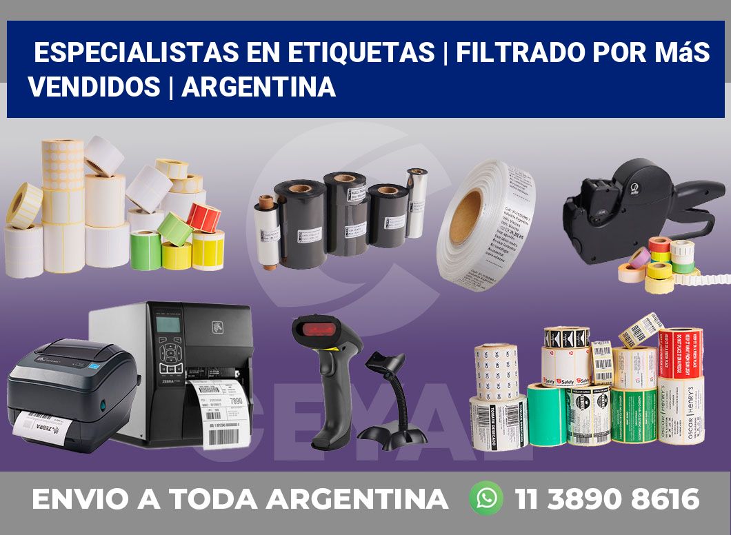 Especialistas en etiquetas | Filtrado por más vendidos | Argentina
