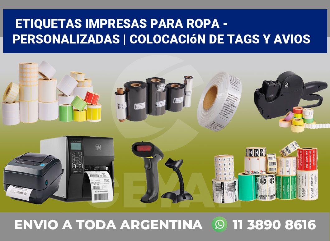 Etiquetas Impresas para ropa – Personalizadas | Colocación de tags y avios