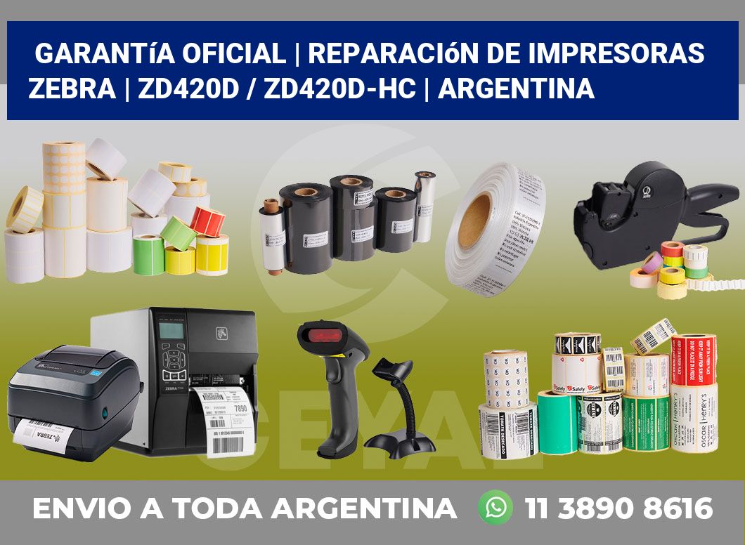 Garantía oficial | Reparación de impresoras ZEBRA | ZD420d / ZD420d‑HC | Argentina