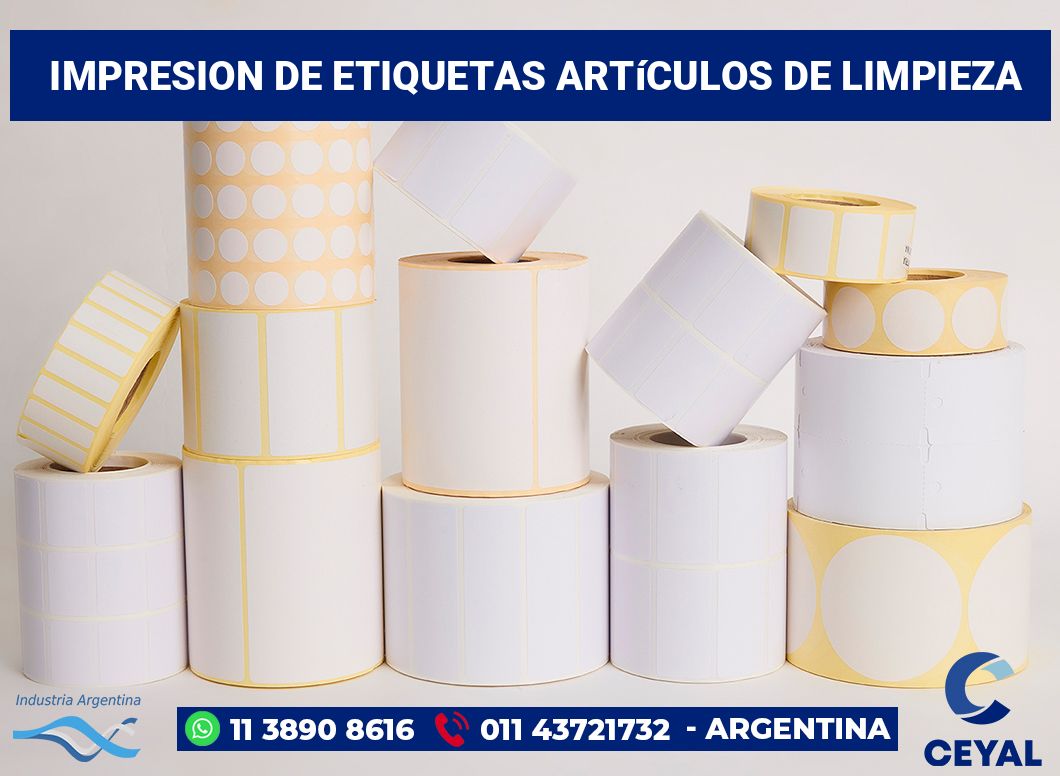 Impresion de etiquetas Artículos de limpieza