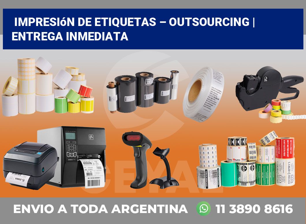 Impresión de etiquetas – Outsourcing | Entrega inmediata