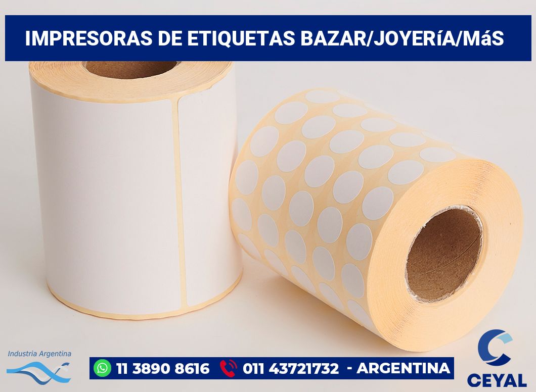 Impresoras de etiquetas Bazar/joyería/más
