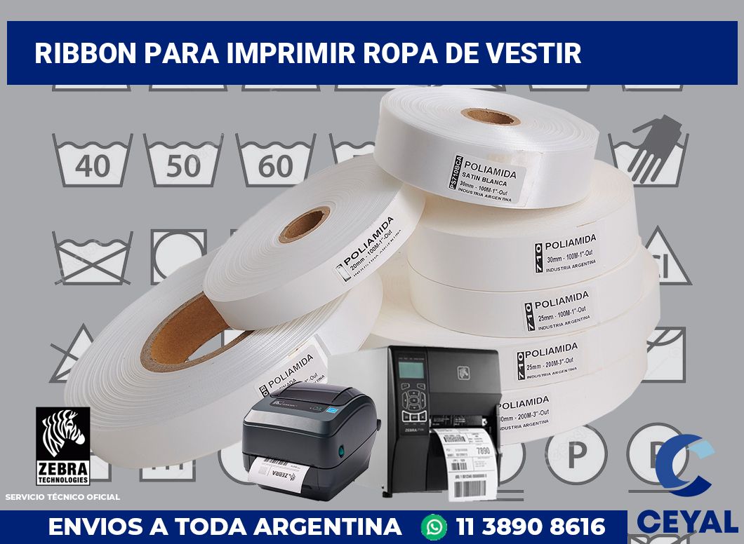 Ribbon para imprimir Ropa de vestir
