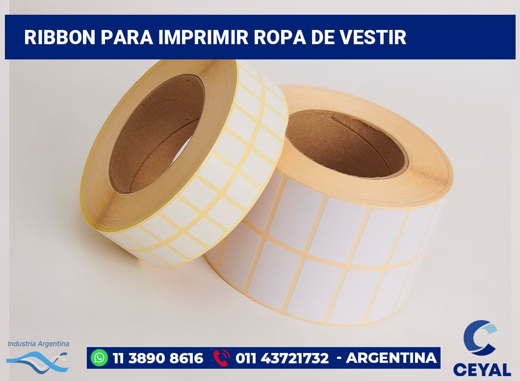 Ribbon para imprimir Ropa de vestir