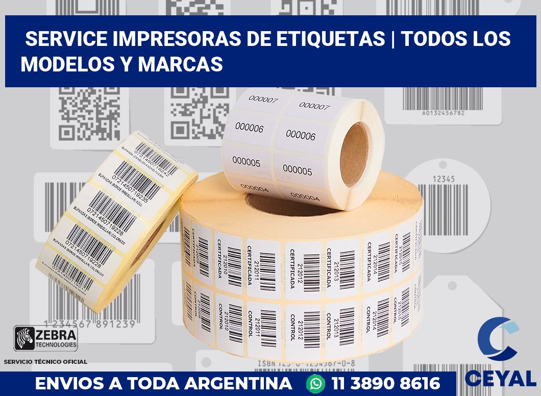 Service impresoras de etiquetas | Todos los modelos y marcas