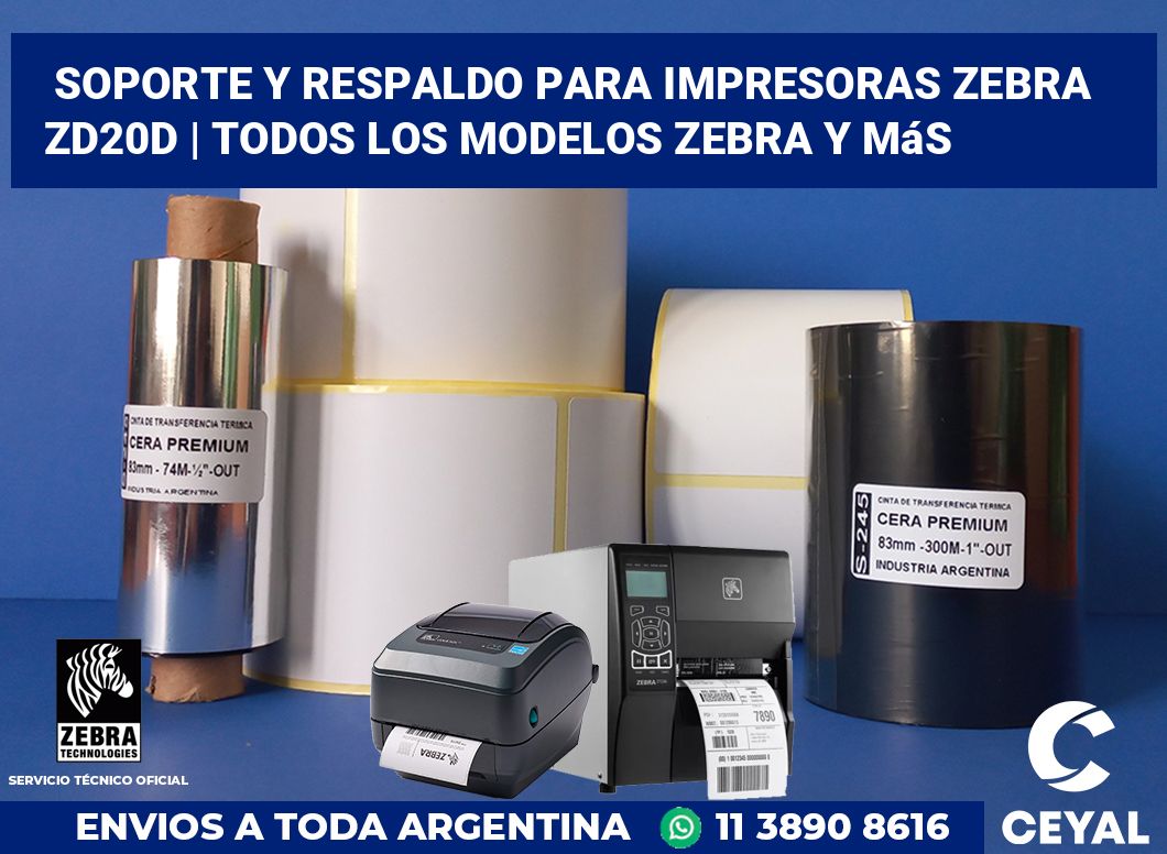 Soporte y respaldo para impresoras Zebra ZD20d | Todos los modelos Zebra y más