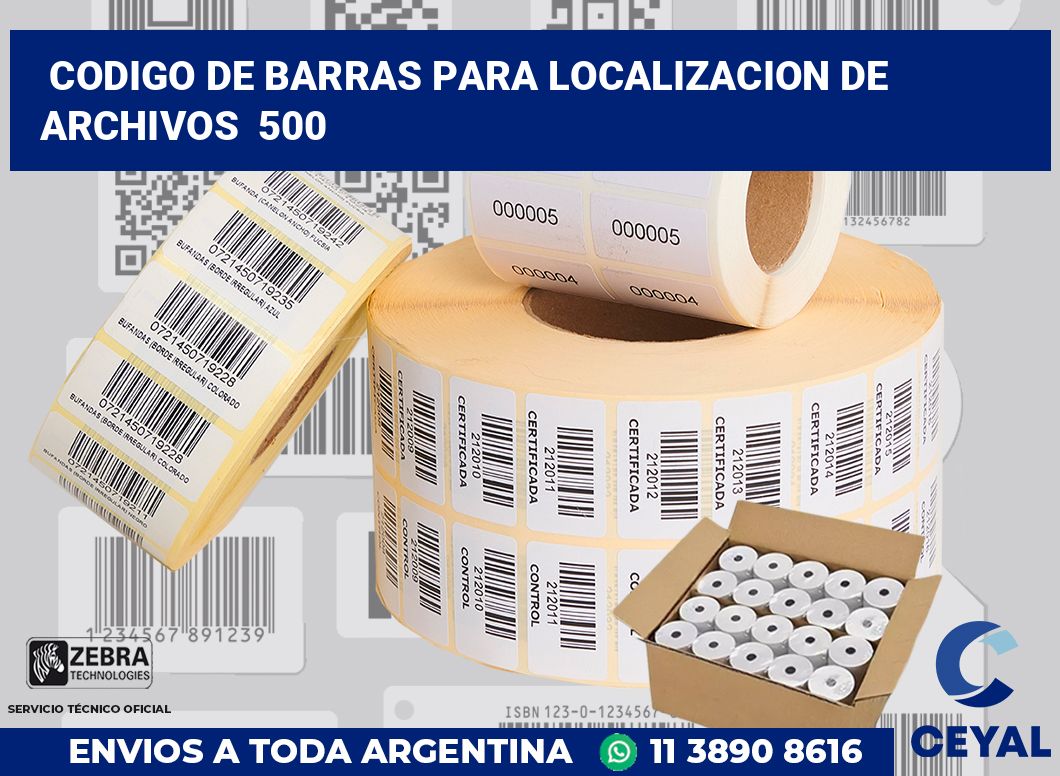 codigo de barras para localizacion de archivos  500