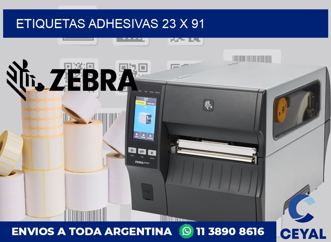 etiquetas adhesivas 23 x 91