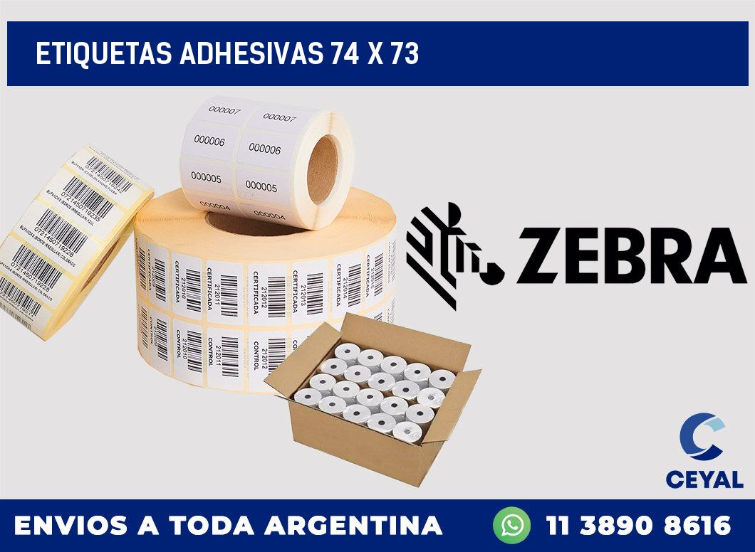 etiquetas adhesivas 74 x 73