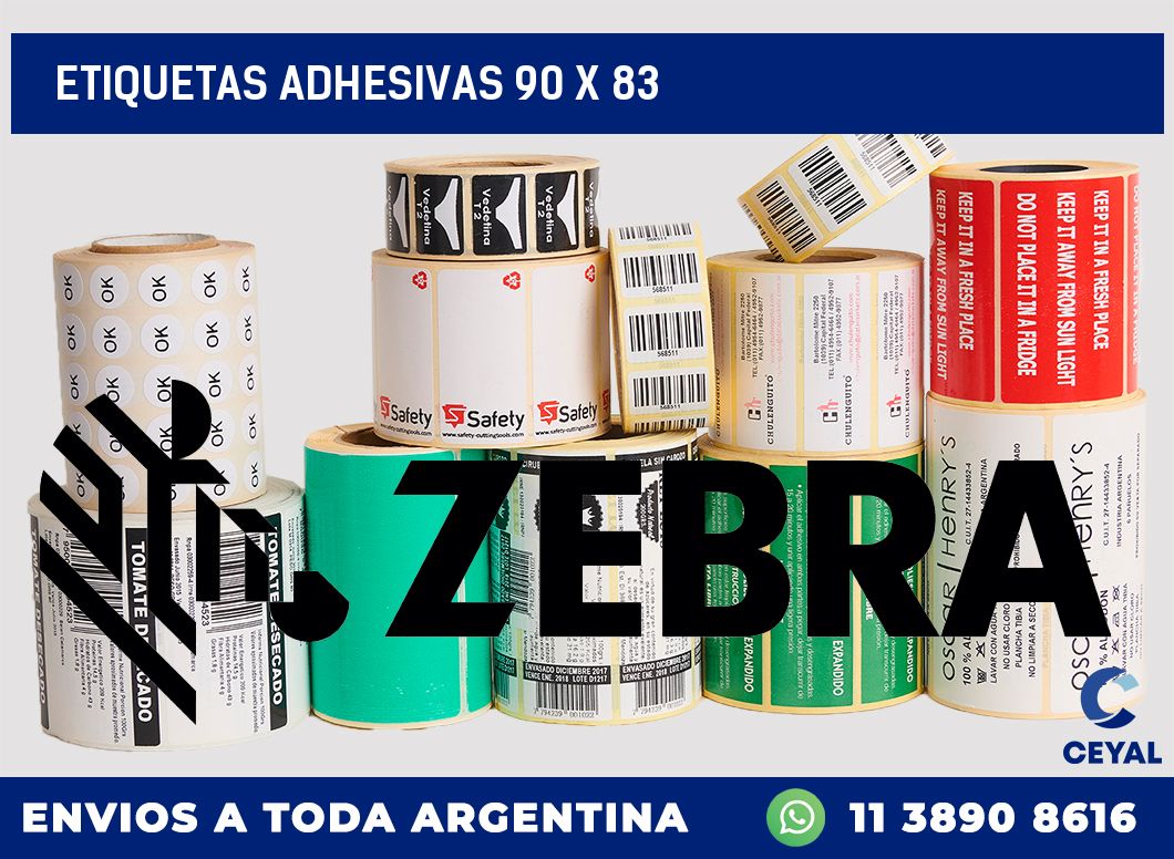 etiquetas adhesivas 90 x 83