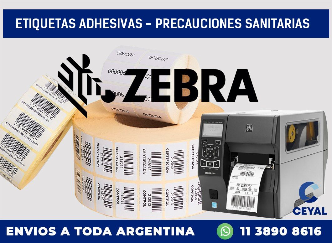 etiquetas adhesivas - precauciones sanitarias