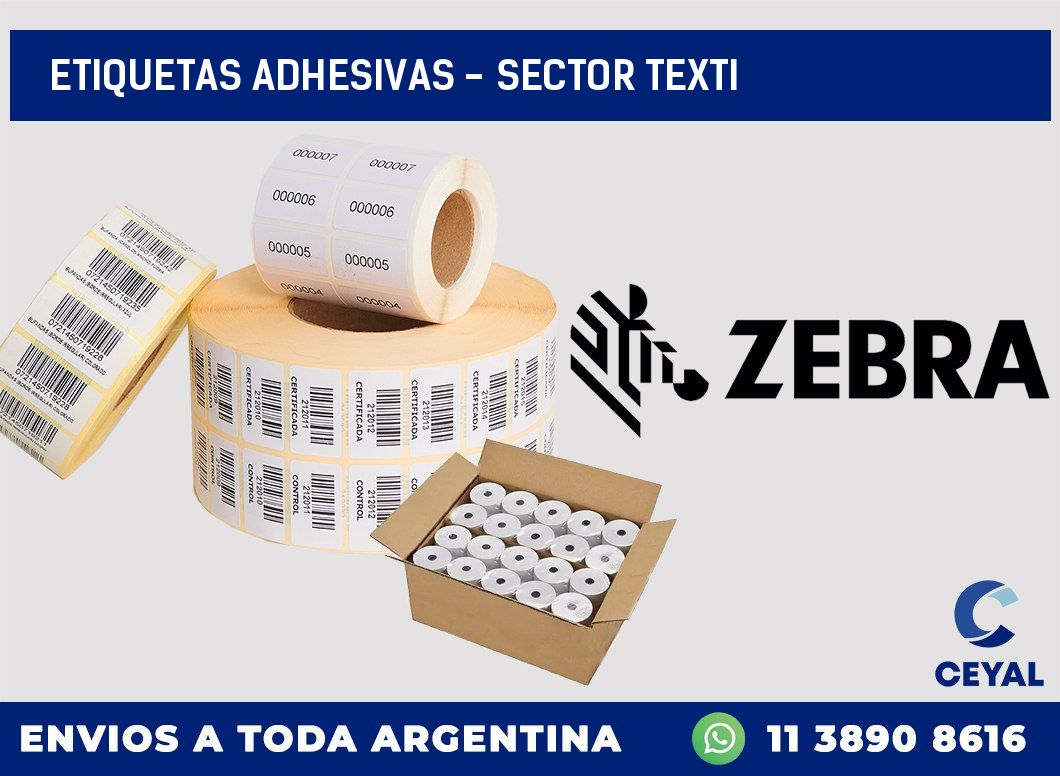 etiquetas adhesivas – sector texti