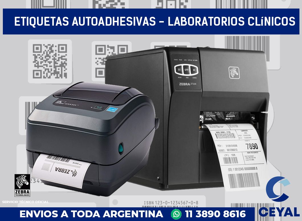 etiquetas autoadhesivas - Laboratorios clínicos