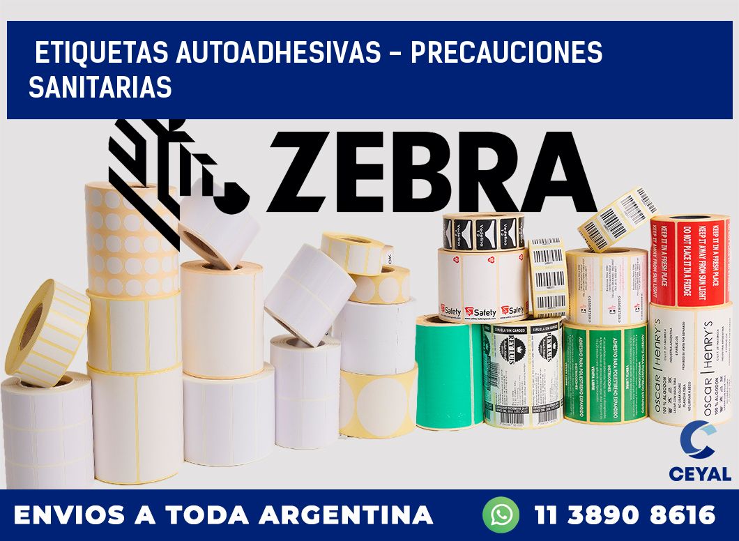 etiquetas autoadhesivas – precauciones sanitarias