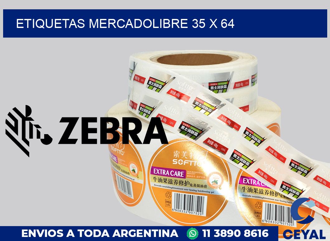 etiquetas mercadolibre 35 x 64