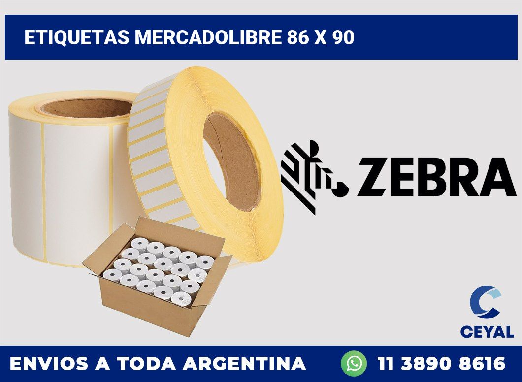 etiquetas mercadolibre 86 x 90