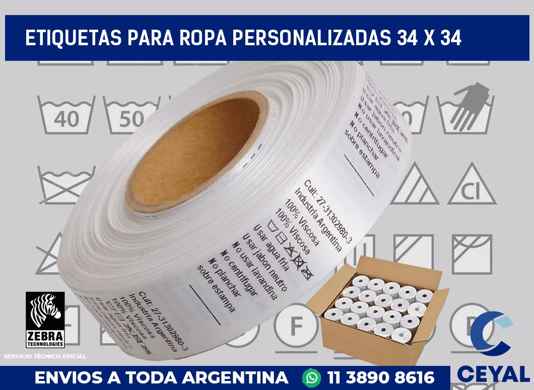 etiquetas para ropa personalizadas 34 x 34