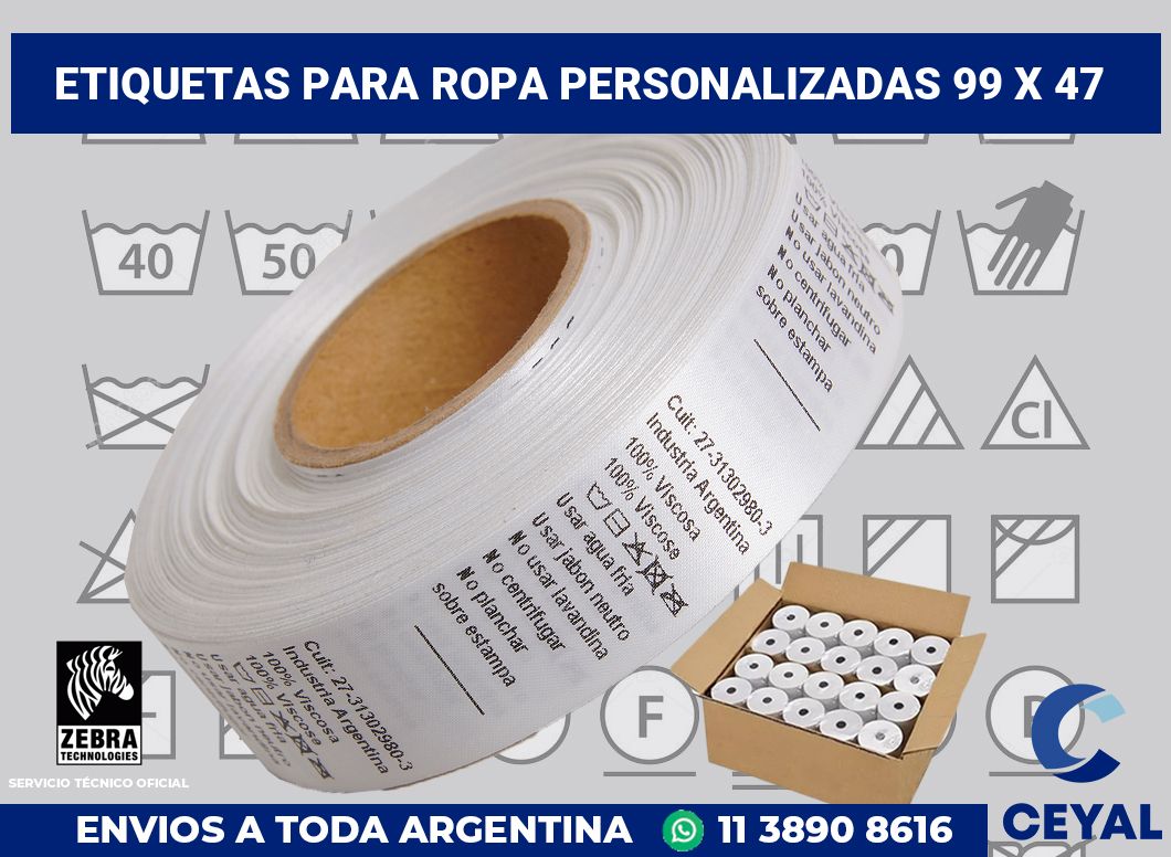 etiquetas para ropa personalizadas 99 x 47