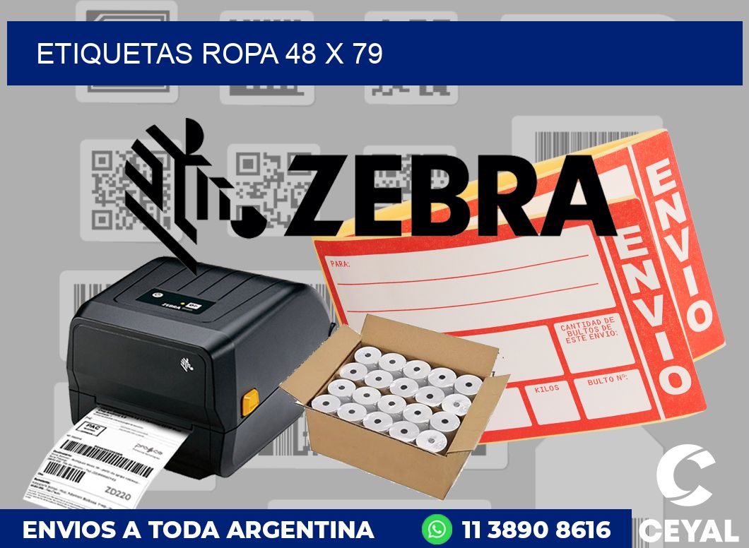 etiquetas ropa 48 x 79