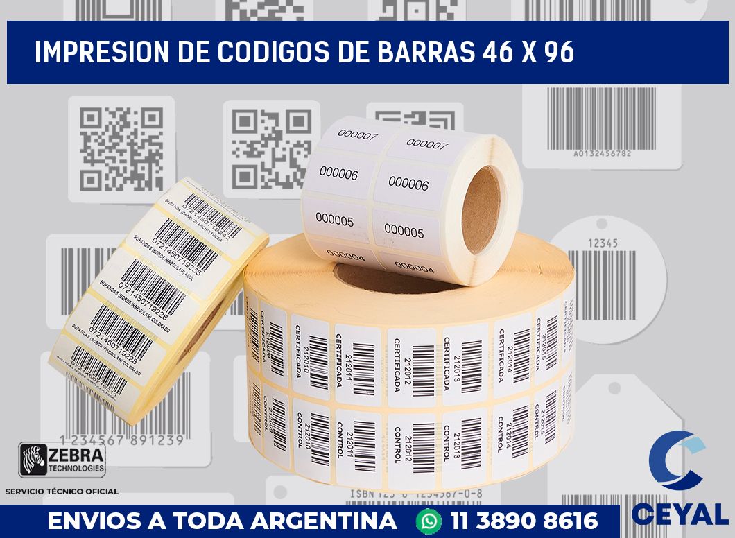 impresion de codigos de barras 46 x 96