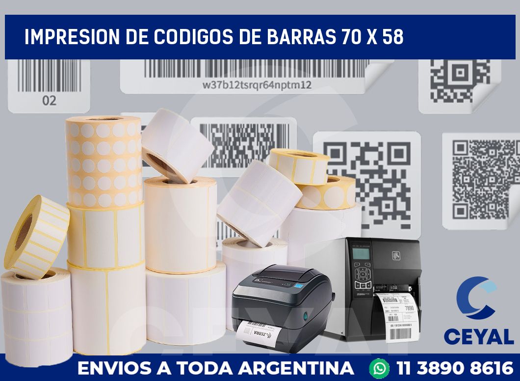 impresion de codigos de barras 70 x 58